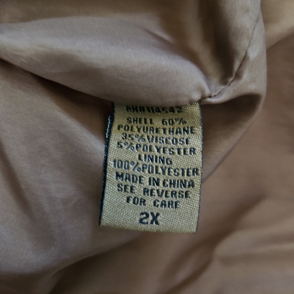 NWOT - Jou Jou Faux Leather Distressed Brown  Moto Jacket - Size 2X - Picture 2 of 12